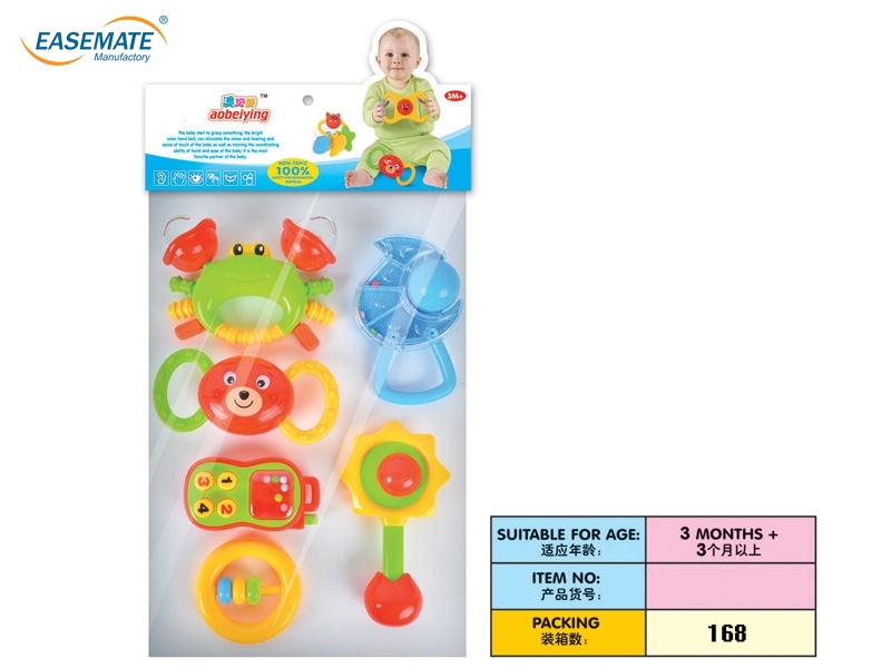 E109100 - Baby rattles six loaded