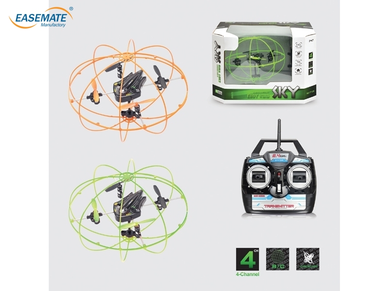E209100 - 2.4 G four-way remote skip UFO (with gyroscope & usb) (ar) (orange/green) 