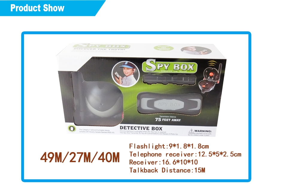 E38221 - Spy box detective box with 75 feet away police toys