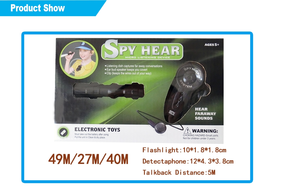 E38222 - SPY Hear Electronic toys hear faraway sounds The police toys