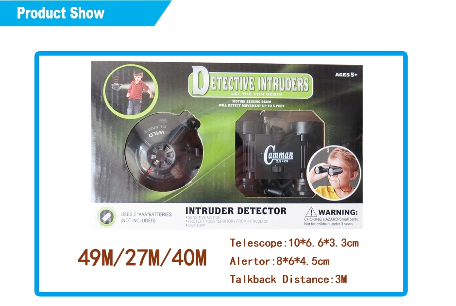 E38230 - Detective intruders with telescop alertor alarm binoculars