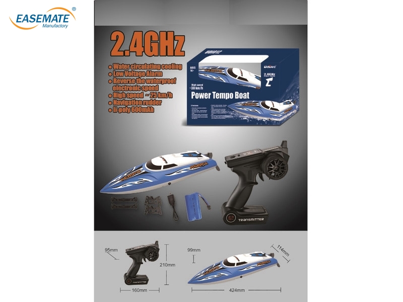 E414057 - 2015 new design 2.4G rc plastic boat for wholesale