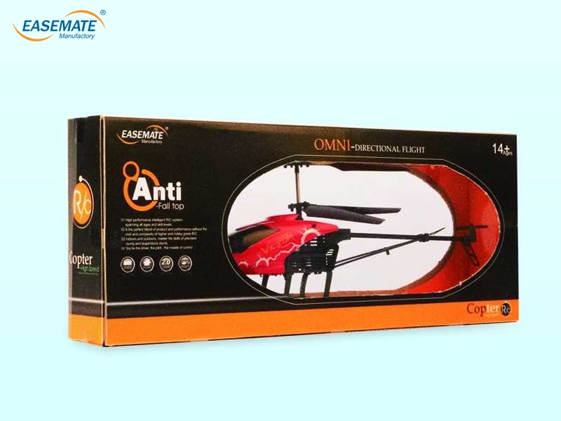 E45018 - 2CH RC helicopter (plastic body with light; red & black mixed)