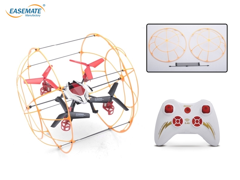 E875039 - 6D 2.4G with gyro ( plus protective cover ) ( red, white )