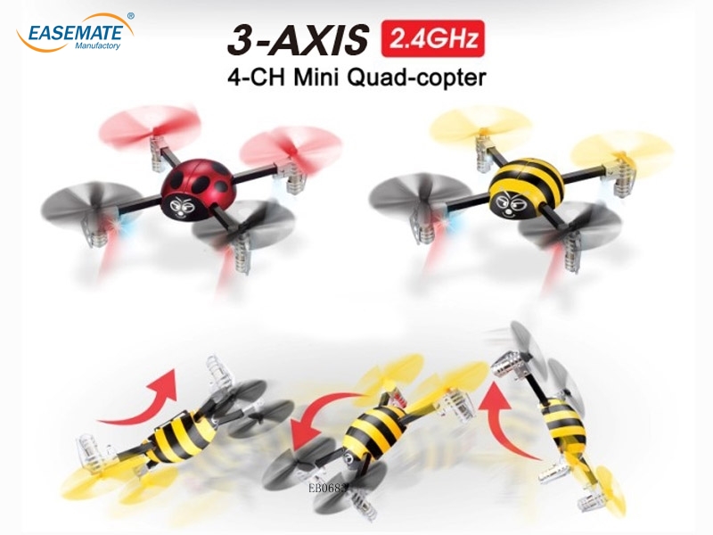EB0683 - 2.4G Mini Four aircraft ( yellow, red )