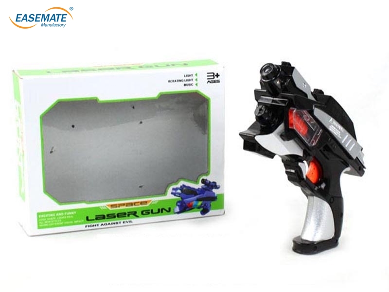 EB221107 - Music lights turning space gun ( single paragraph . Black silver )