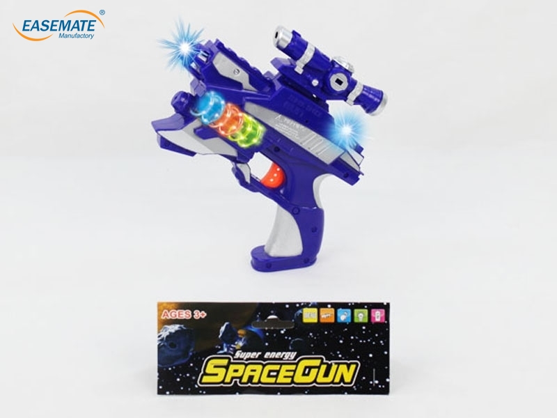 EB221158 - Music lights turning space gun ( single paragraph , the main blue- silver )