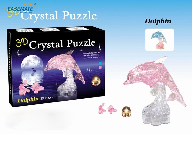 EB365215 - Flash Dolphin Crystal Puzzle ( pink, blue mix )