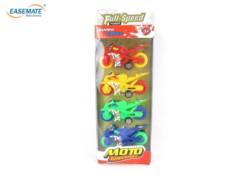 EB3824 - 4 Pull Back Motorcycle ( 4 colors )