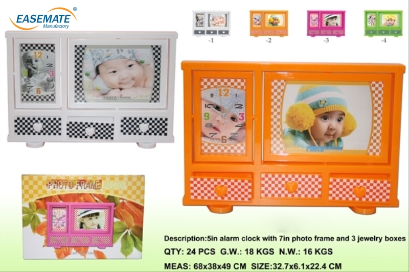 EB423186 - 5-inch 7-inch photo frame alarm clock three jewelry boxes