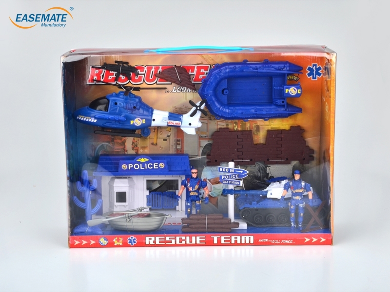 EB83617 - plastic toy role play police equipment rescue boat