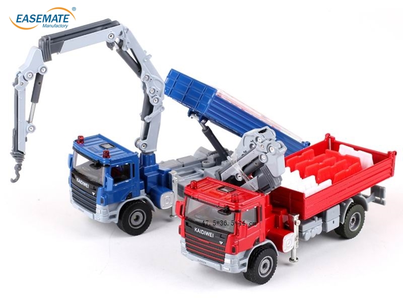 EC43523 - Crane Truck Model 1:50 Engineering Car Vehicle Tipper Dumper With Collection Toy